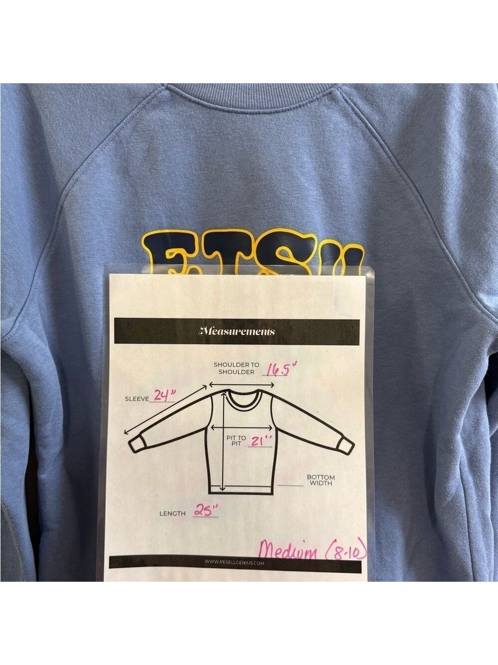 ETSU Bucs Athletic Works Crewneck long sleeve Sweatshirt. Size M (8-10) - Picture 6 of 6